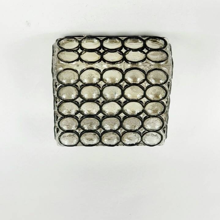 Pair of Mid-Century Modern Glass Ceiling Lights from Limburg, 1960s/1970s