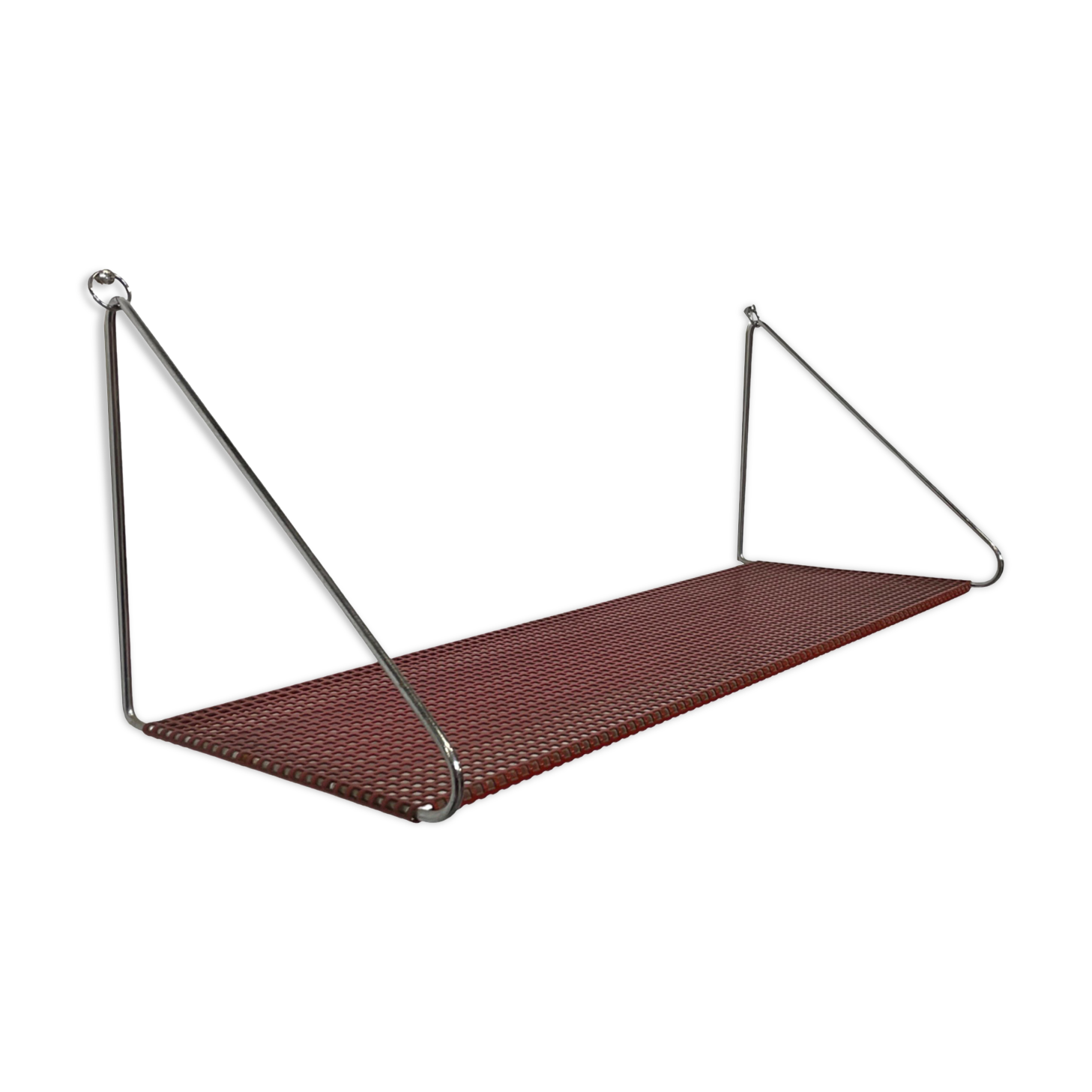 Wall rack 0  Pilastro by Tjerk Reijenga red perforated red wall rack 1960