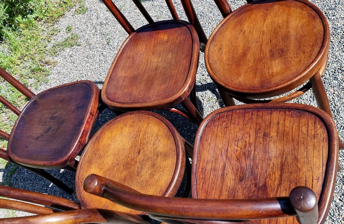 5 bistro chairs N°18 and 56 20/30s