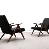 Mid Century Easy Chair Model B - 310 Var in Black Buckle
