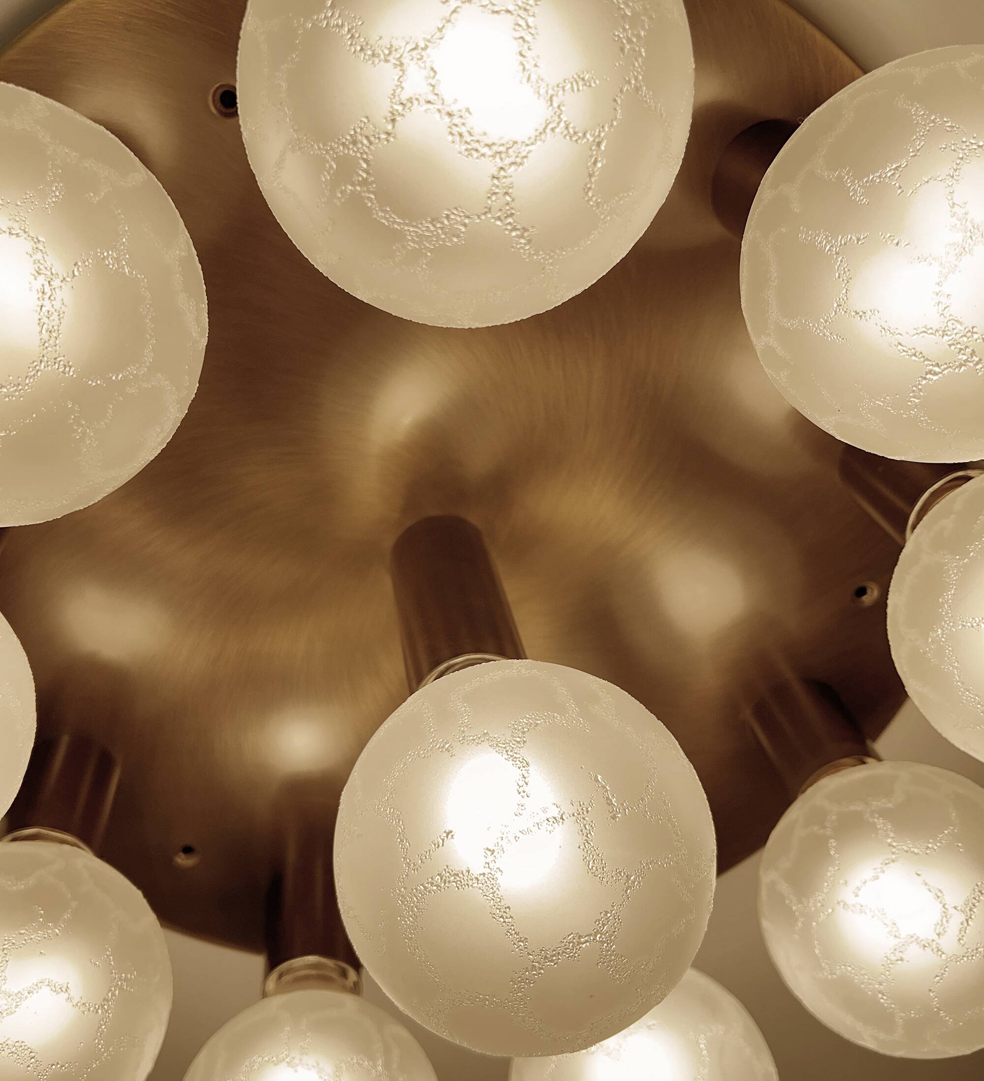 Large Vintage Brass Ceiling Light