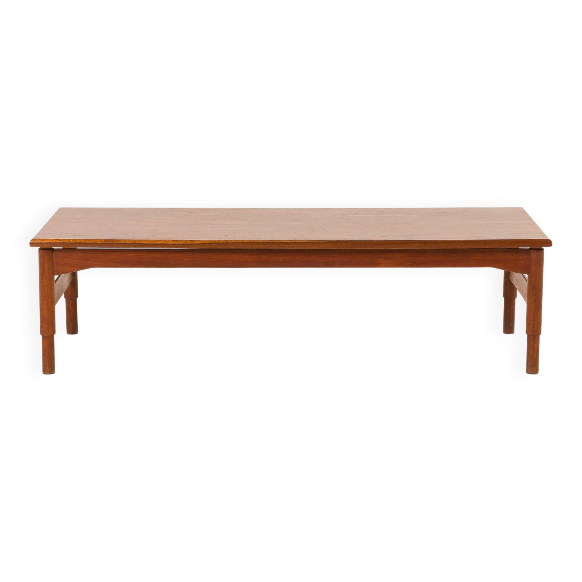 Italian mid-century low teak coffee table by Saporiti, 1960s