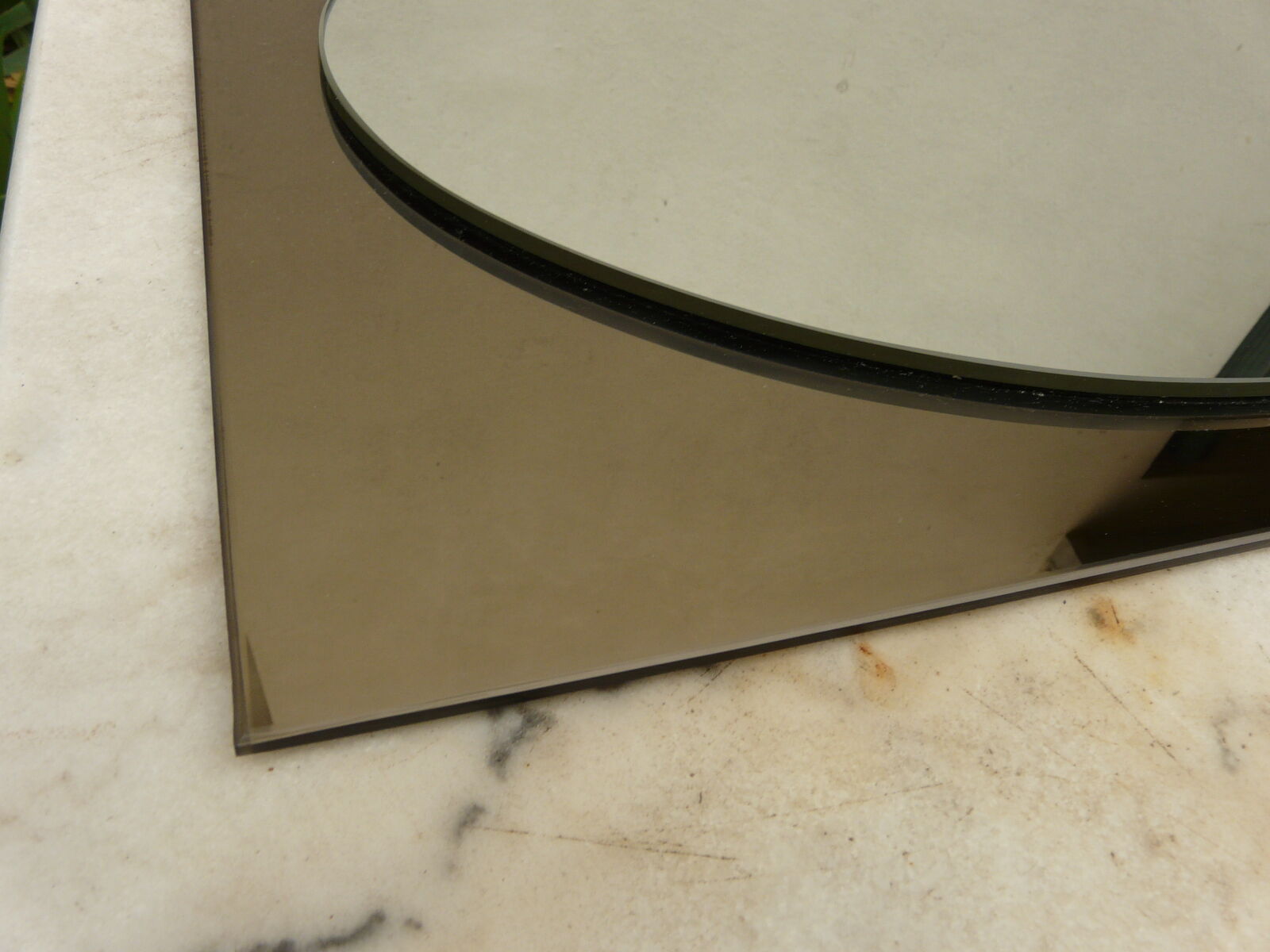 Heavy 2 tone Italian glass mirror