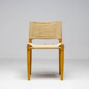 Occasional chair in ash and canvas Zanotta - Italian Mid-Century Modern, Functional Vintage