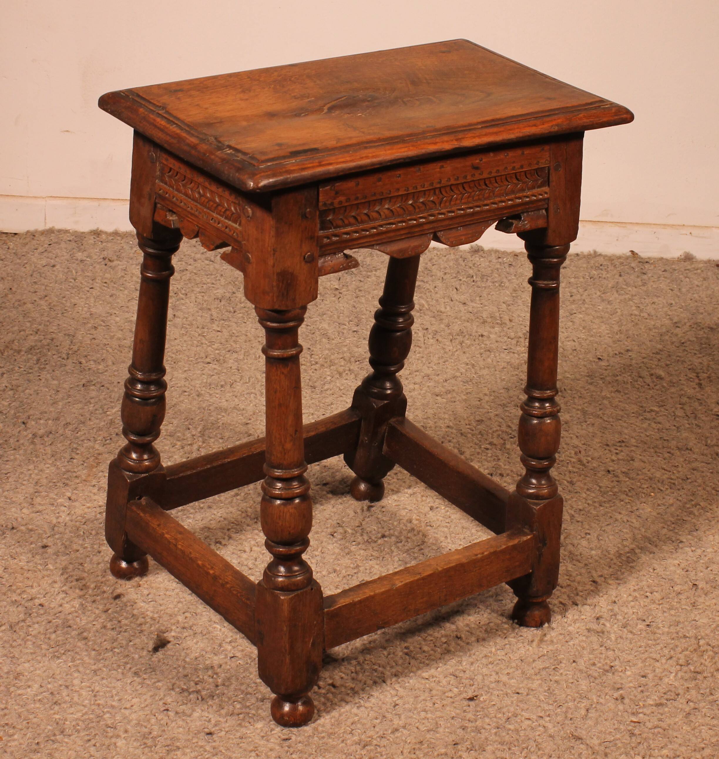 Early 17th Century Oak Jointstool