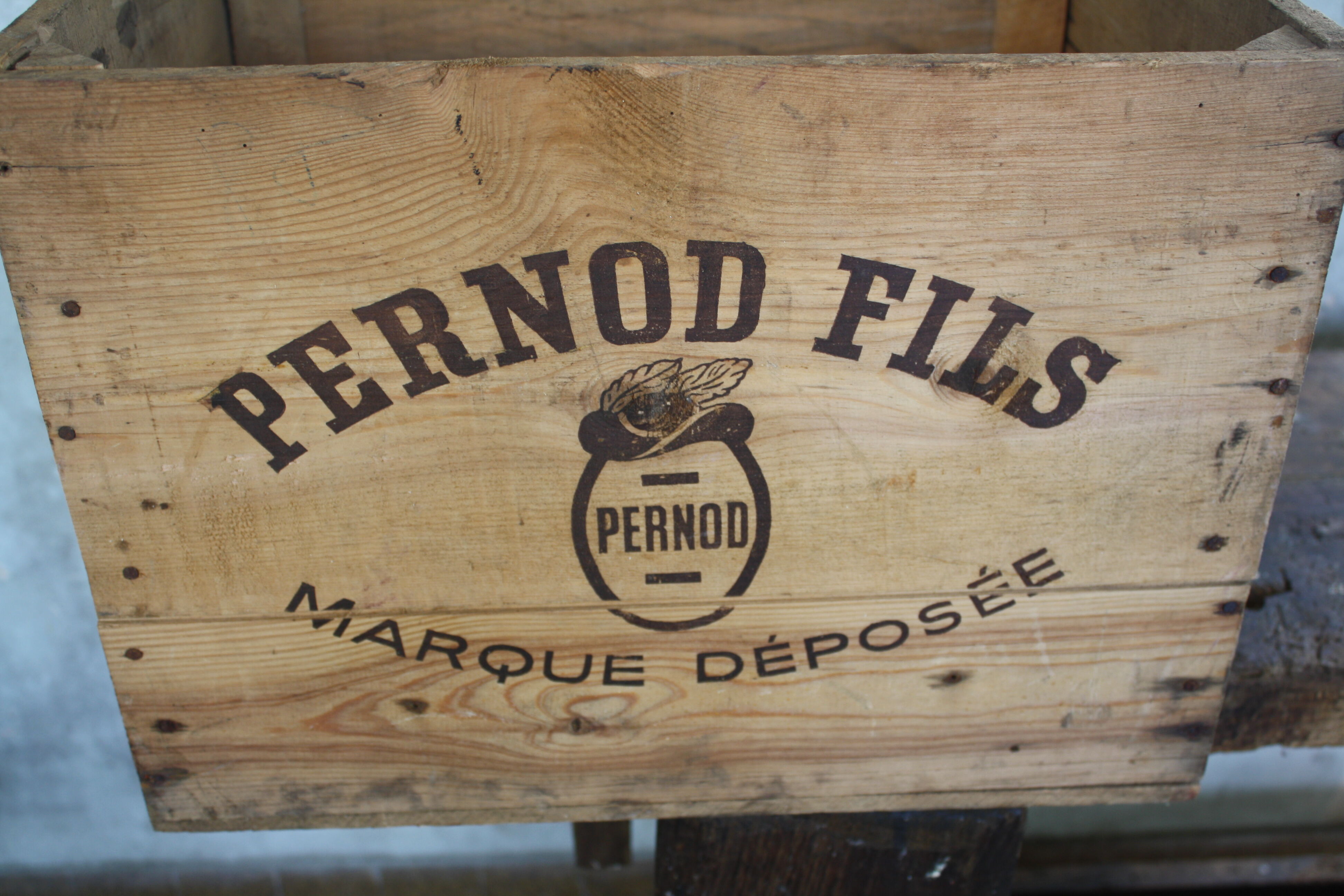 Pernod Fils wooden crate