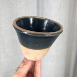 Set of 6 glazed stoneware planters