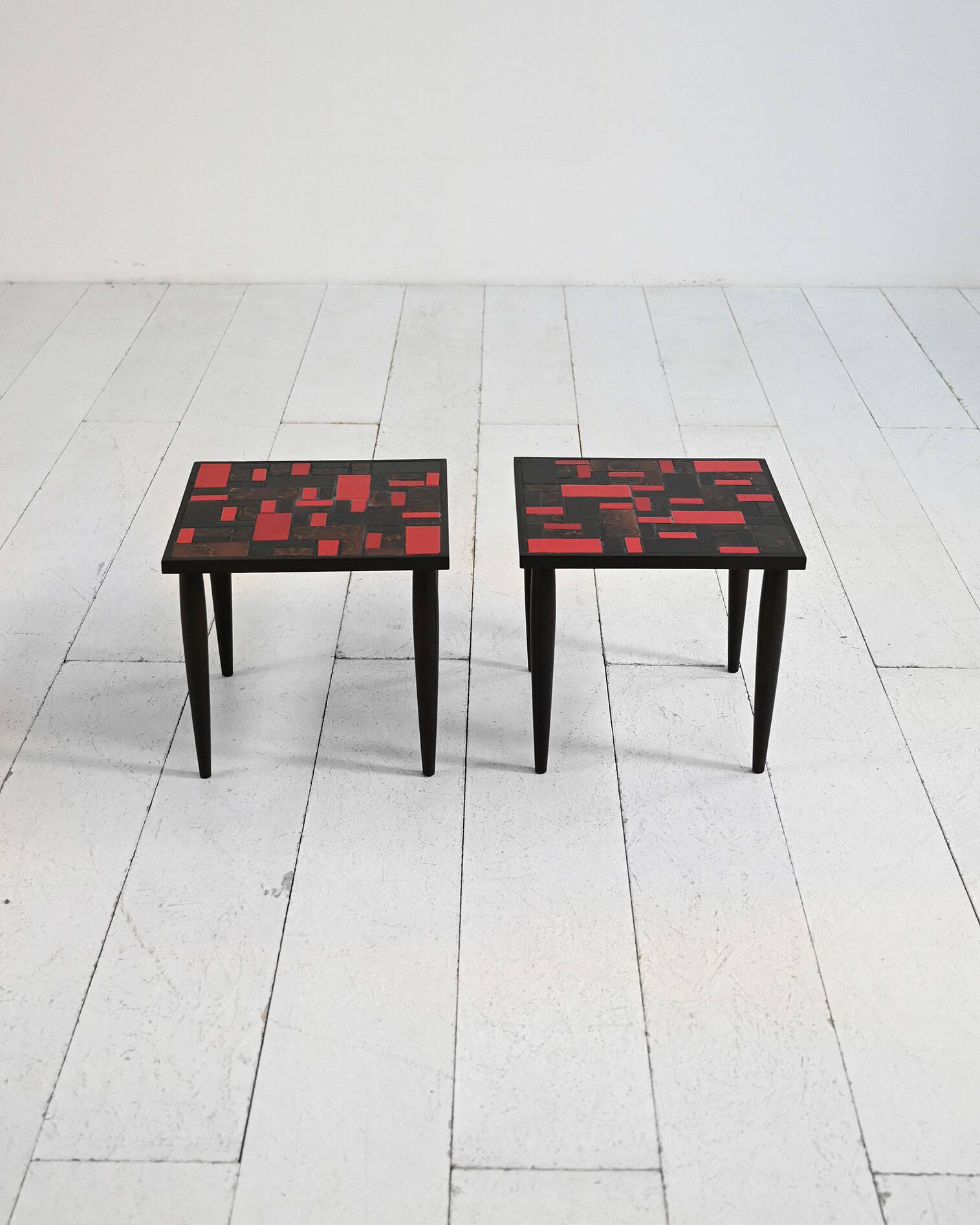 Side tables with mosaic top, Japan 1960s