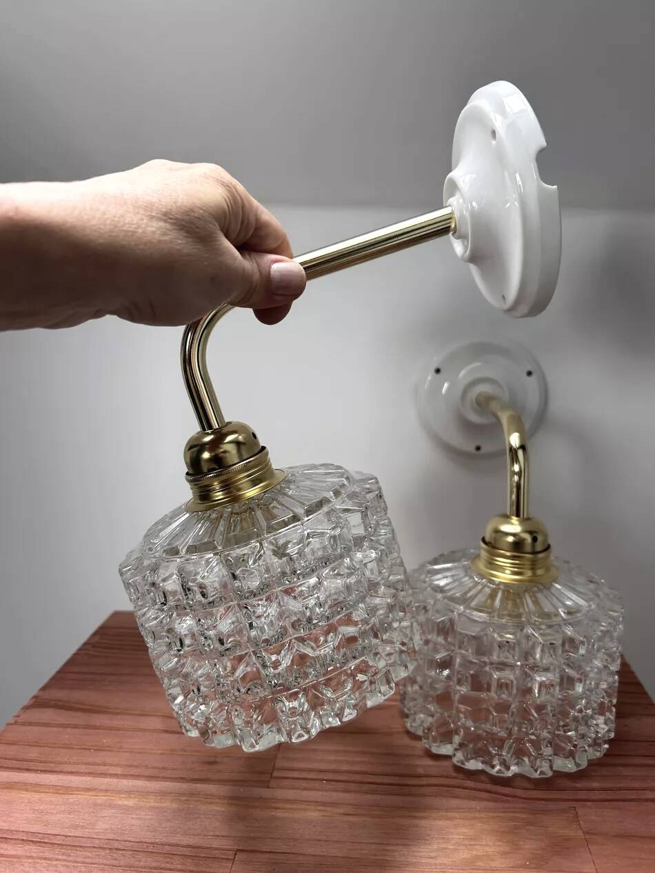 Scandinavian glass wall lights