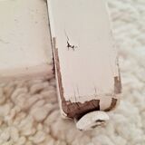 Old white wood deck chair Triconfort