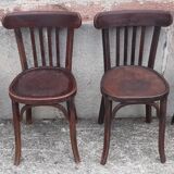 Chaises bistrot Baumann, années 50. (Lot de 4)
