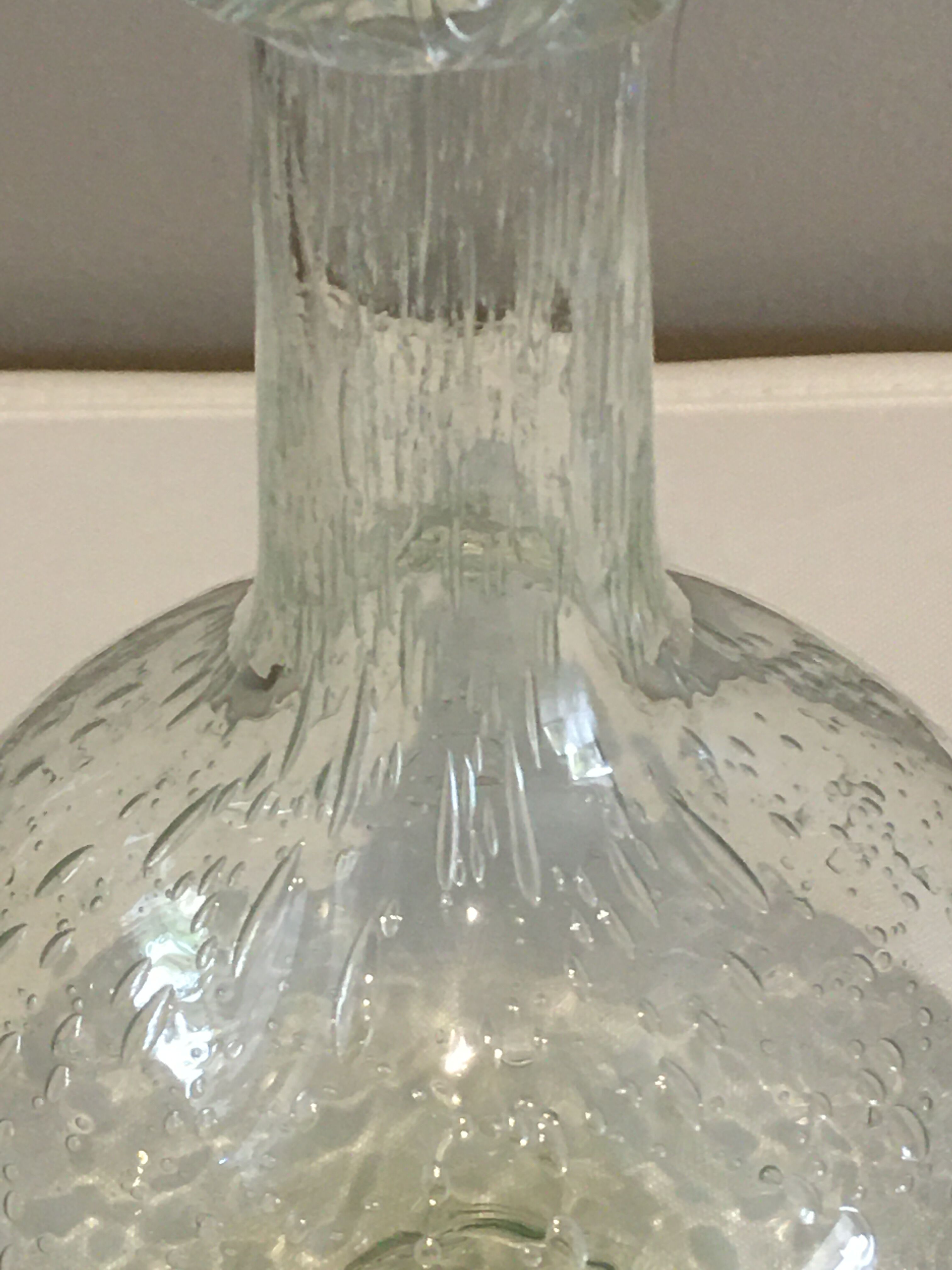 Bubbled glass soliflore vase