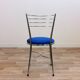 Lot de 3 chaises chrome et cobalt