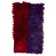 Vintage Hand-Knotted Turkish Tulu Rug in Red and Purple, 100% Mohair Wool
