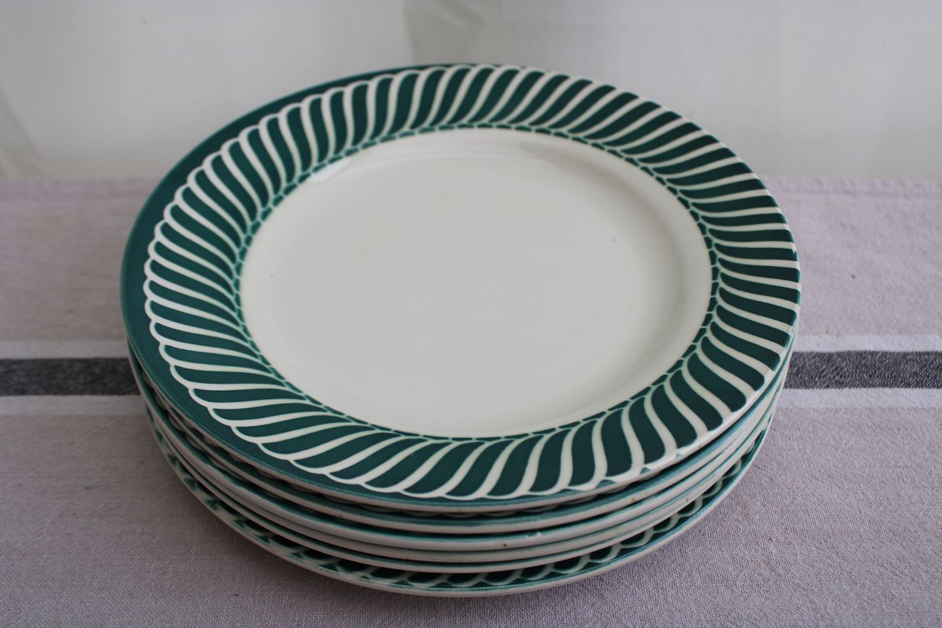 Set of 6 Digoin/Sarreguemines plates