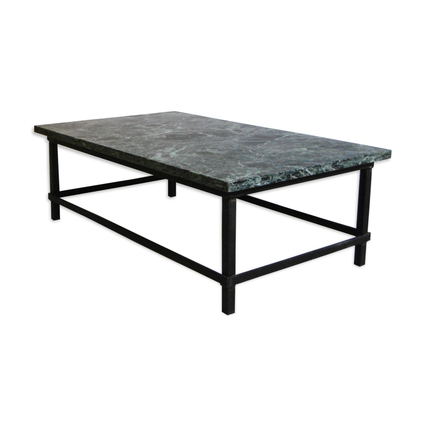 Marble and iron coffee table, 1950s