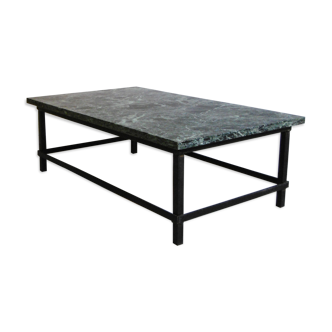 Marble and iron coffee table, 1950s