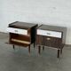 Pair of Vintage 1960s Nightstands — Rosewood & White Formica