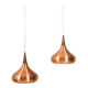 Pair of Jo Hammerborg Copper Orient Pendel