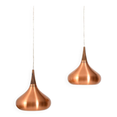 Pair of Jo Hammerborg Copper Orient Pendel