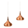 Pair of Jo Hammerborg Copper Orient Pendel