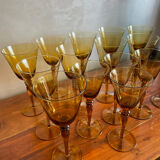 Series of blown glass stemware