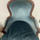 Pair of Louis XV style armchairs in natural wood, 20th century.