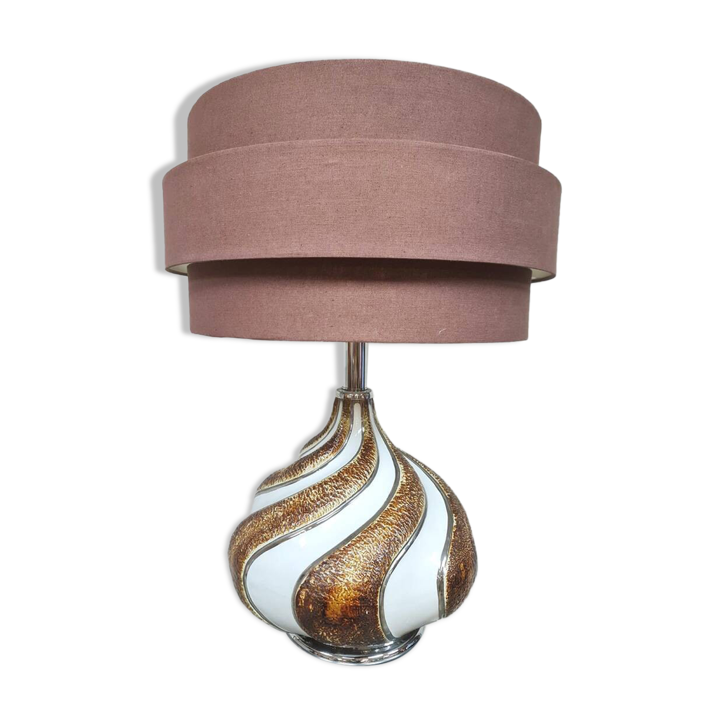 Vintage Italian design large swirl table lamp 1970 'Kremlin'