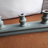 Vintage candle holder 3 candles in carved solid wood