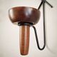 Vintage TEAK WALL SCONCE / lampett, candle holder, stylish, set of 4, 50s