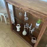 Walnut veneer display cabinet 1956