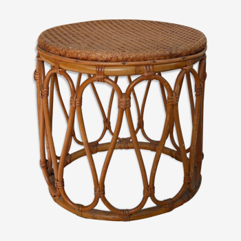 Stool vintage rattan