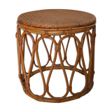 Stool vintage rattan