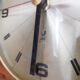 Vintage Jaz clock in formica and brass