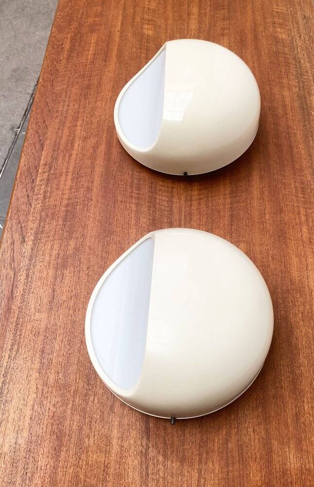 Italian Space Age Wall Lamps from the Mid-Century by Gerd Lange for Kartell, 1960s, Set of 2