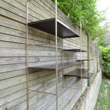 Modular metal string wall shelf