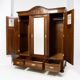 Art Nouveau wardrobe in walnut and pine - 1900-1915