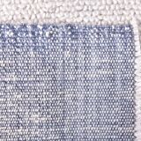 Tapis turc en laine fait main bleu et blanc 4x7, 135x213 cm