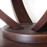 1930 wooden coffee table, double lyre foot