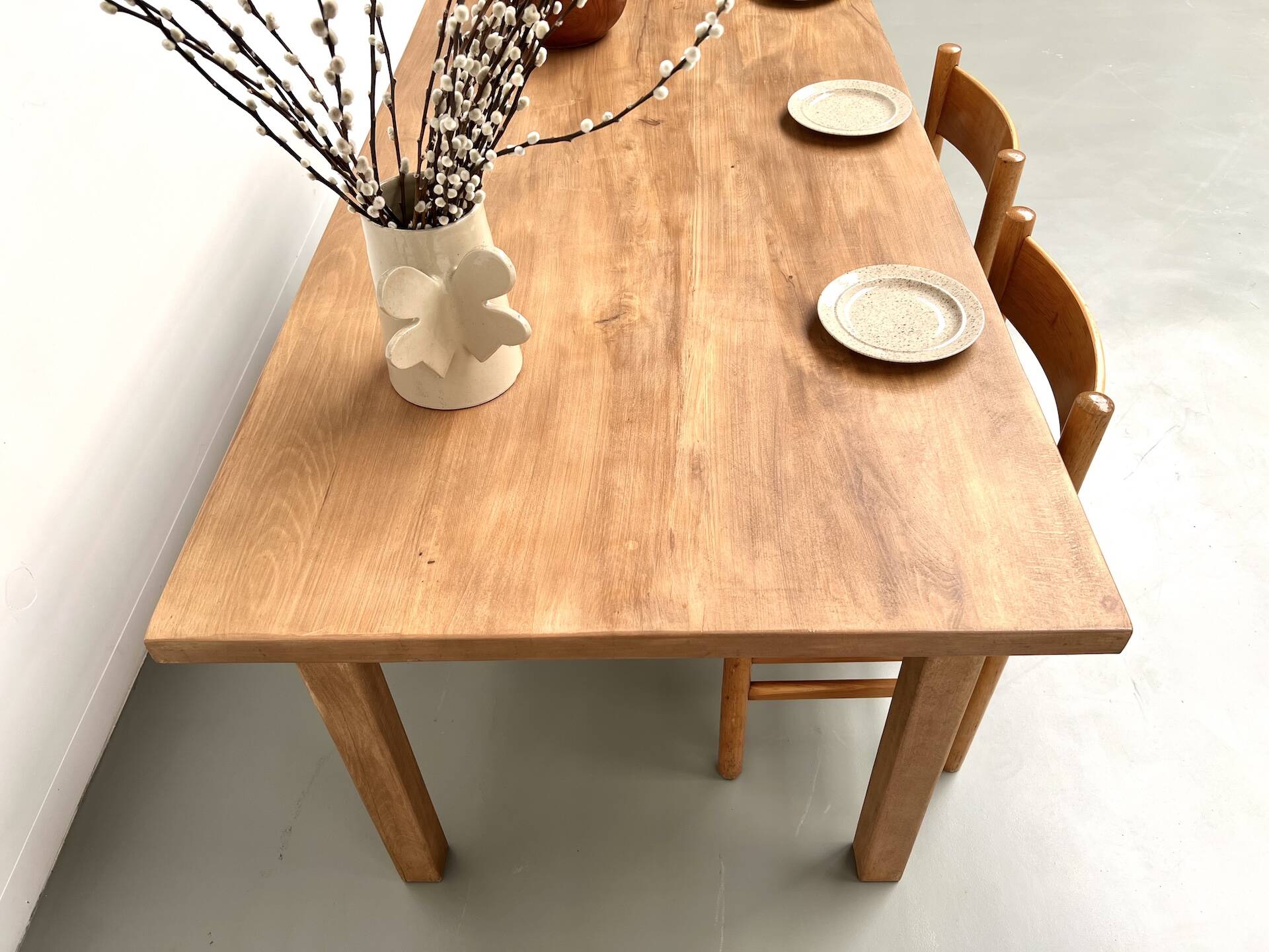 Solid beech farmhouse table