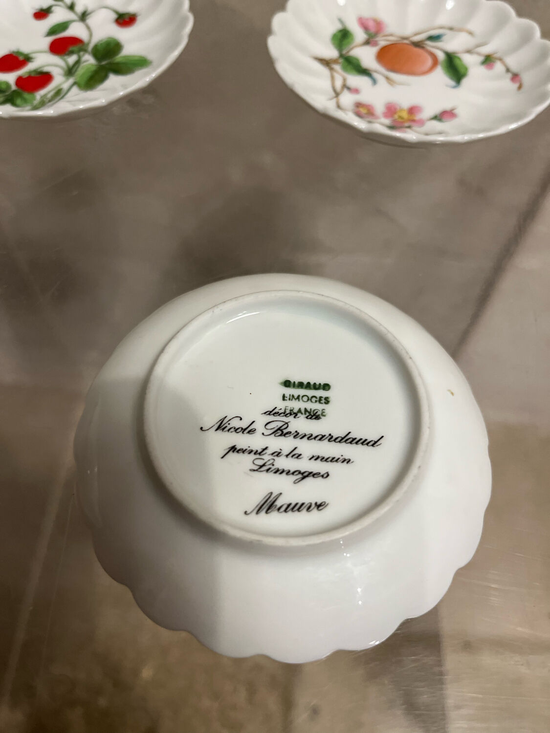 Set of 4 porcelain plates from Limoges 1980