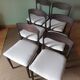 White boucle Scandinavian chairs