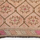 5x10 Peach & Brown Persian Kilim Rug, 166x300Cm