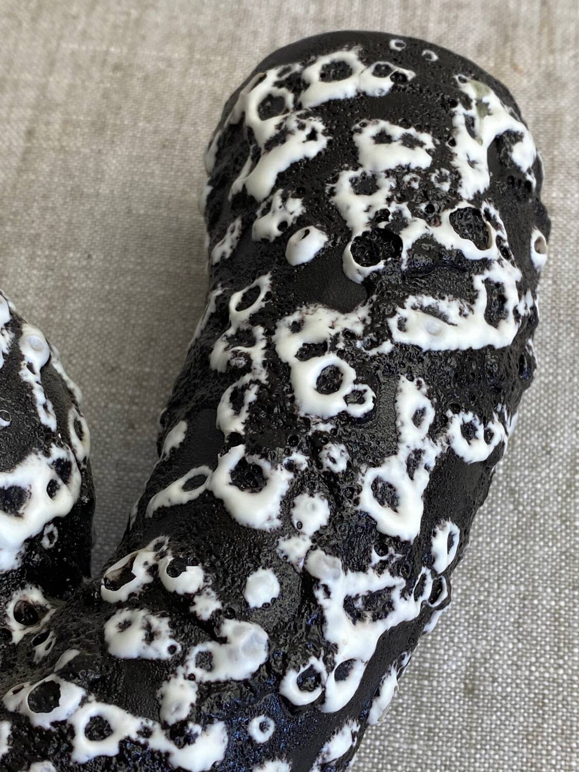 Vallauris fat lava ceramic candle holder