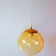 Amber bubbles glass pendant light
