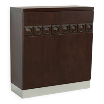 1970's brutalist bar cabinet