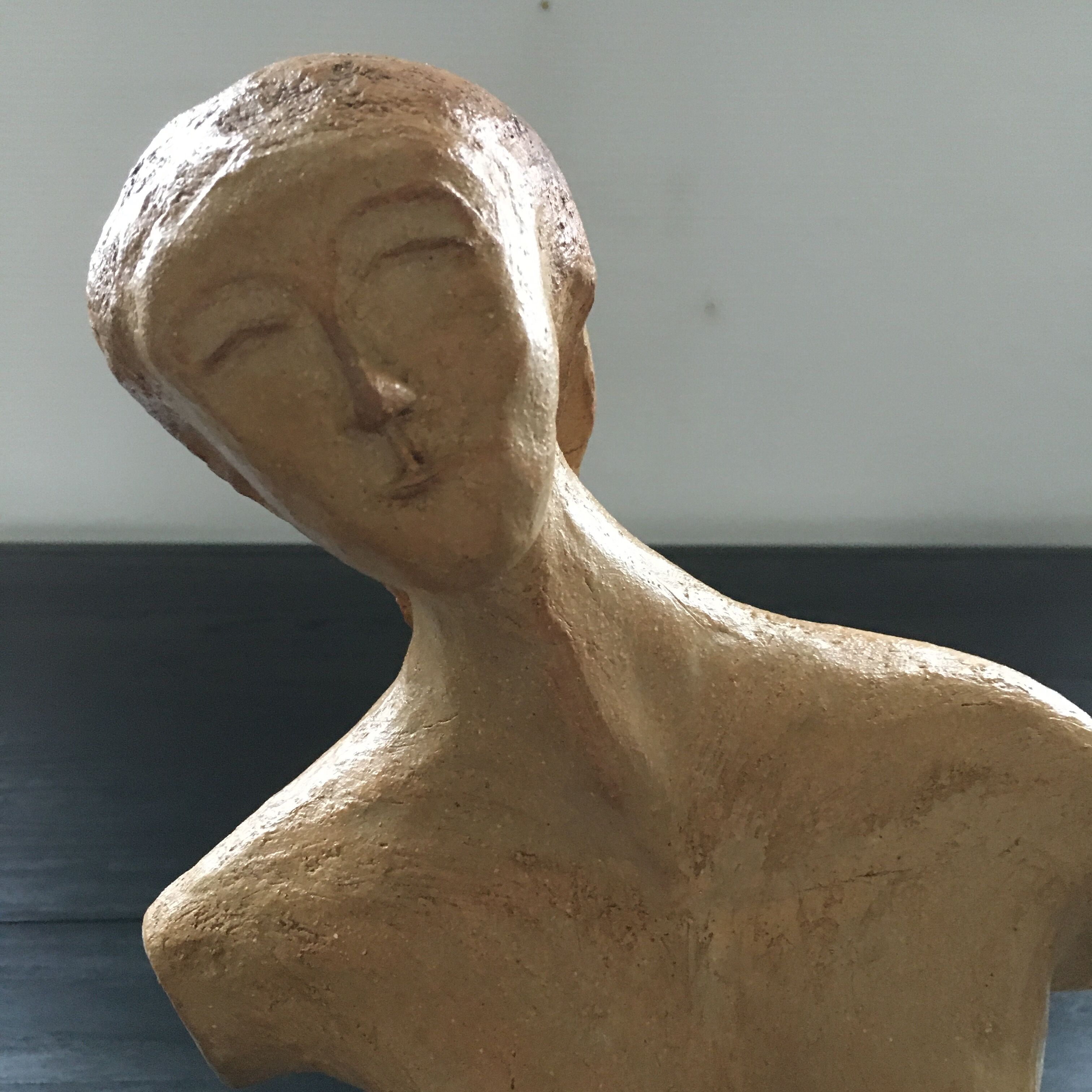 Bust woman terracotta
