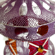 Suspension violette en macramé, années 70