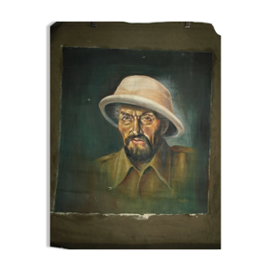 Portrait colonial huile sur bâche