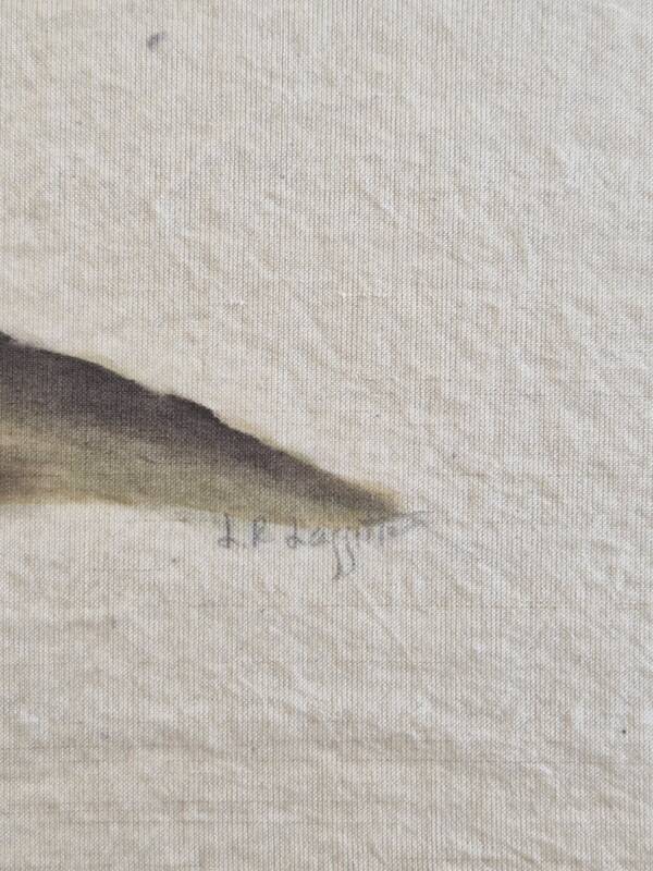 La Roche Laffitte (Born in 1943) - Watercolour drawing on silk - Banana tree
